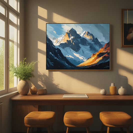 Sun - kissed Mountain Peaks