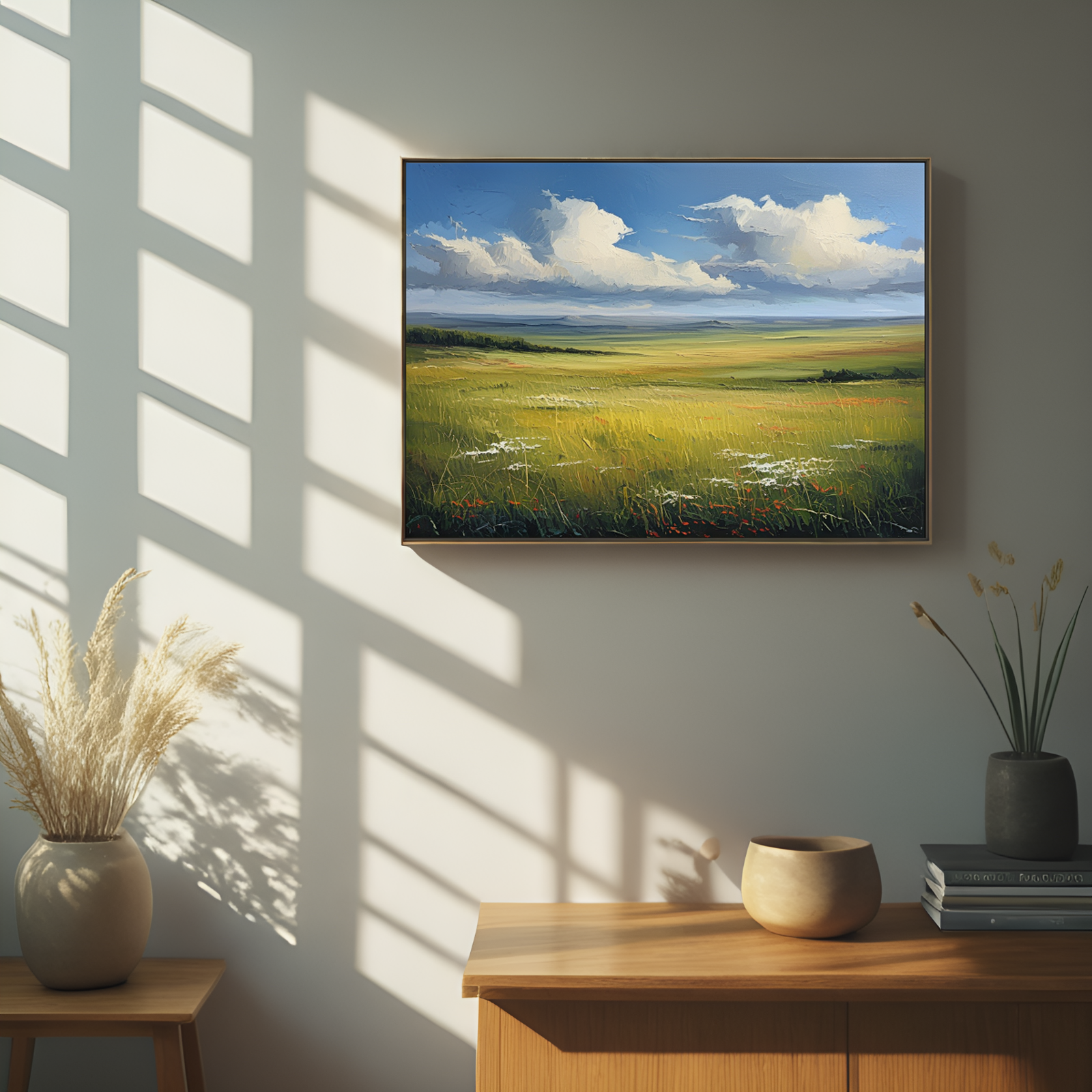 Vast Prairie Under a Dramatic Sky