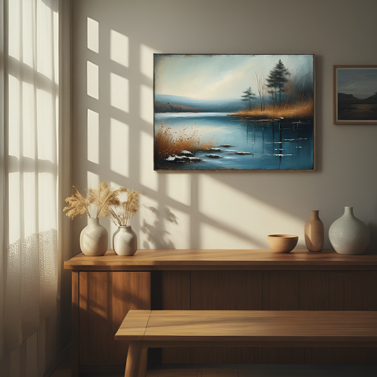 Serene Winter Lakescape