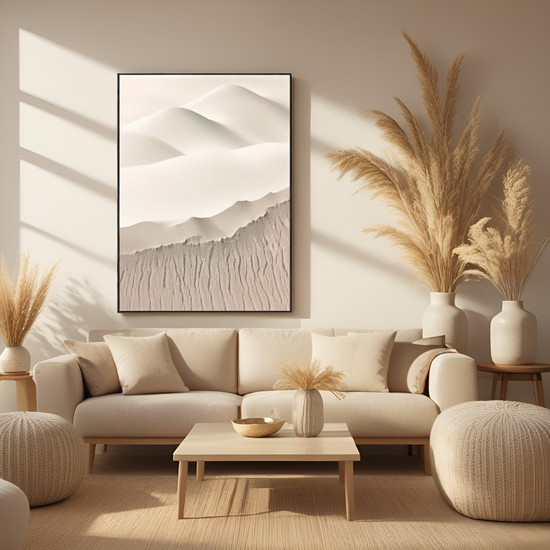 Sérénité des dunes : un paysage désertique monochrome 