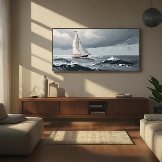 Sailboat in a Stormy Sea
