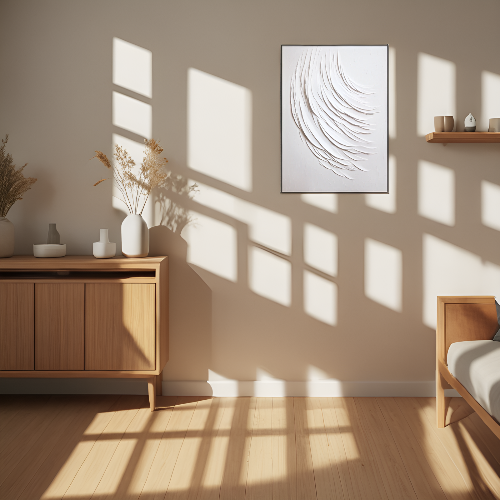 Flowing White: The Dance of Abstract Forms