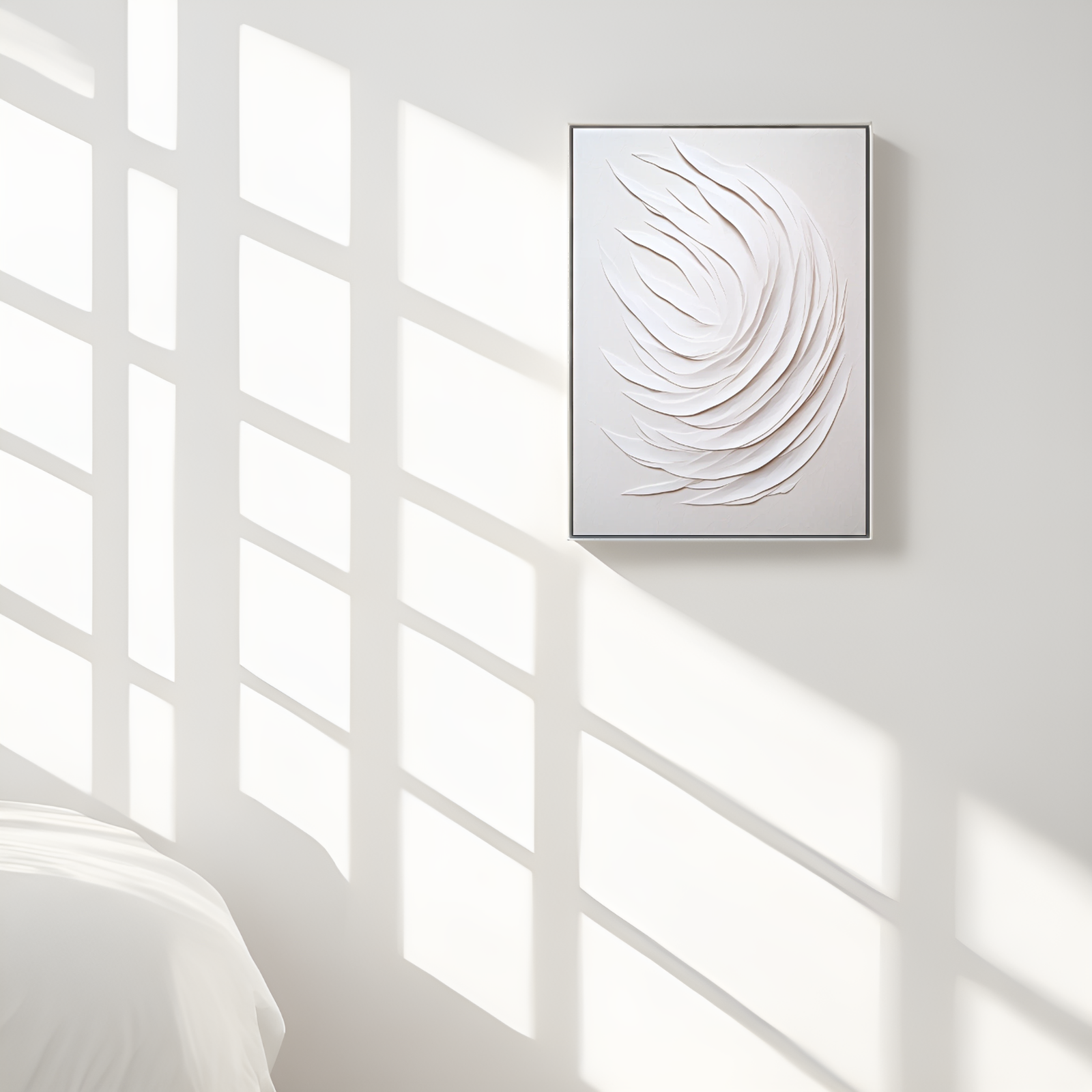 Ethereal Whirl: The Abstract Feather - like Form
