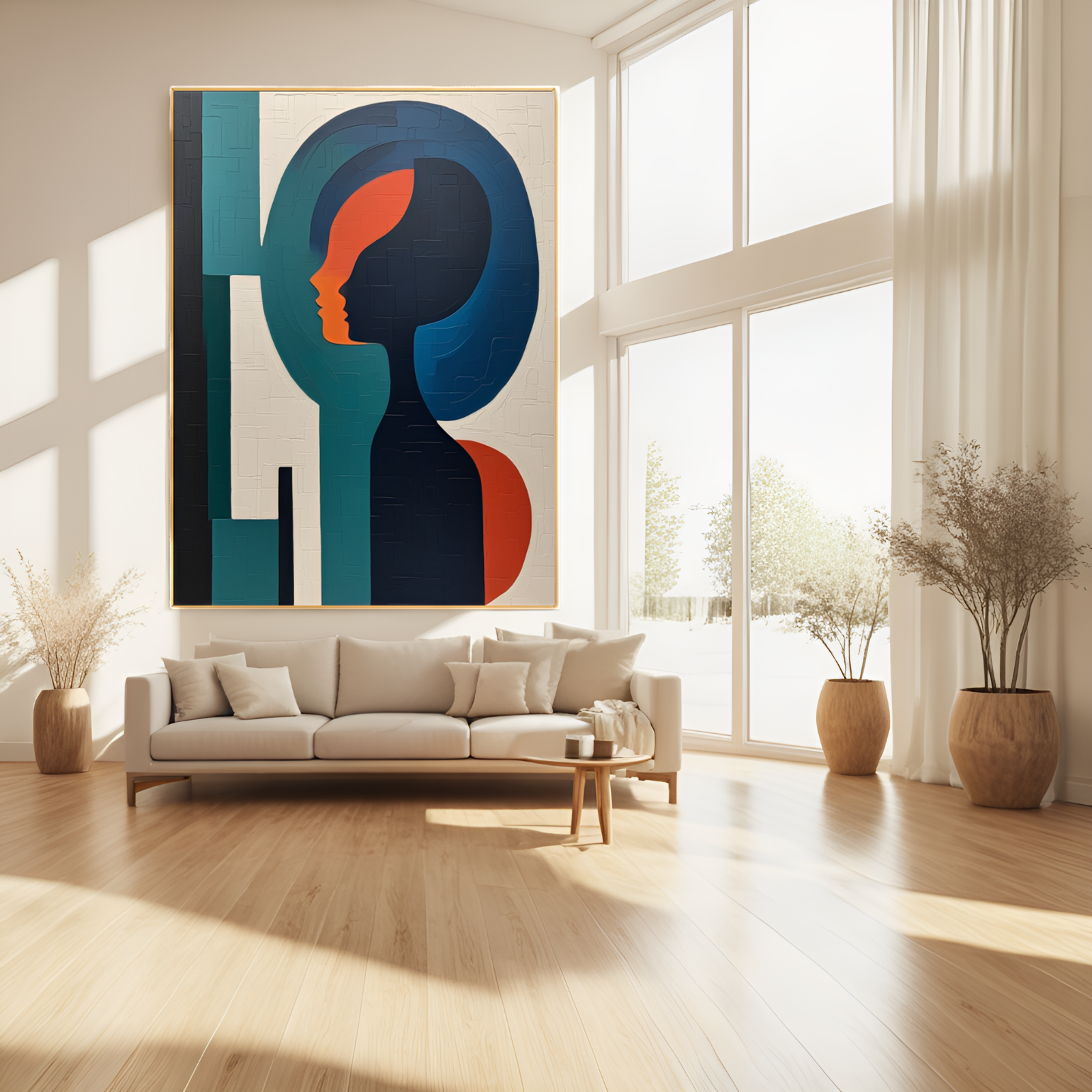 Enigmatic Profile: The Interplay of Color and Shape