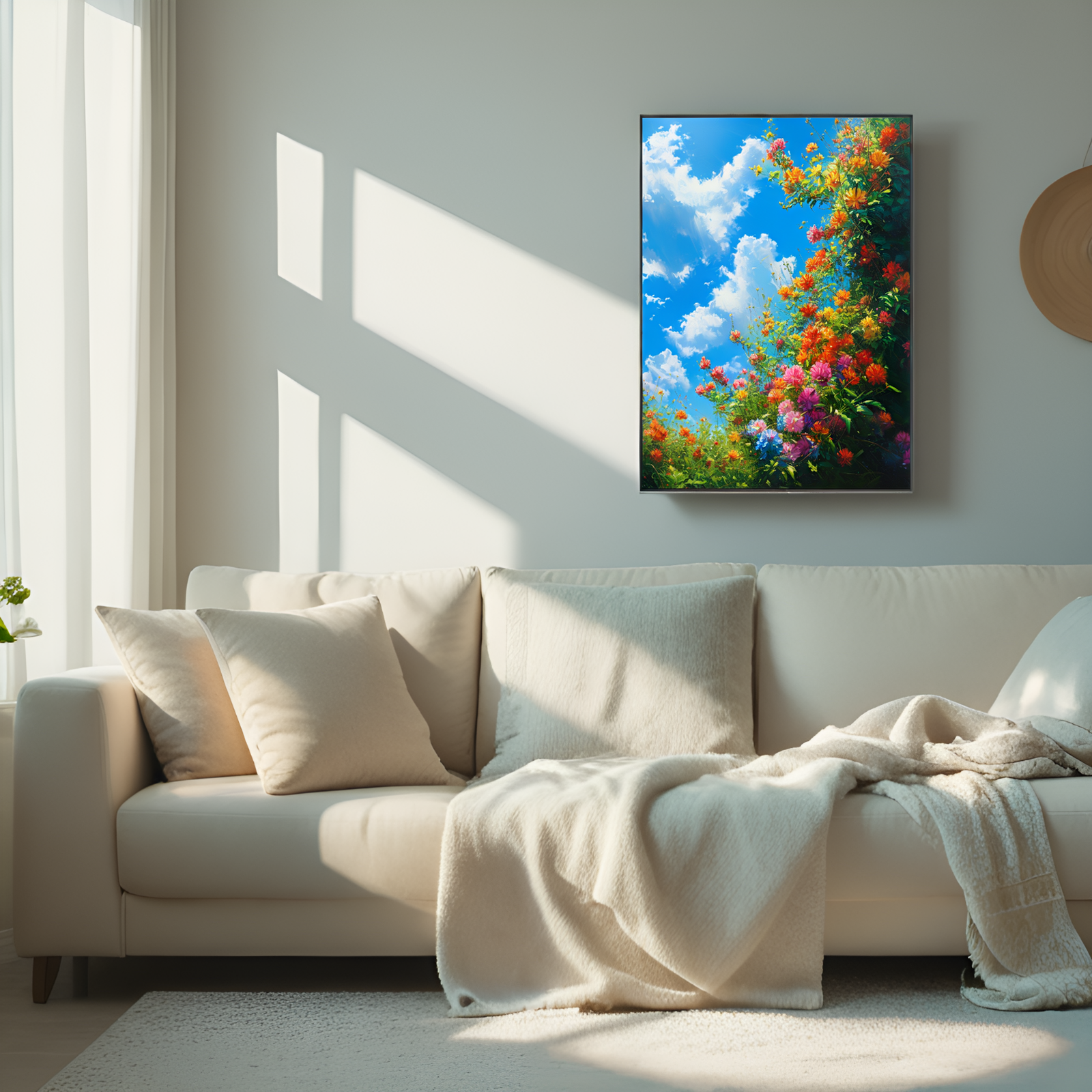 Floral Reverie Under a Azure Canopy