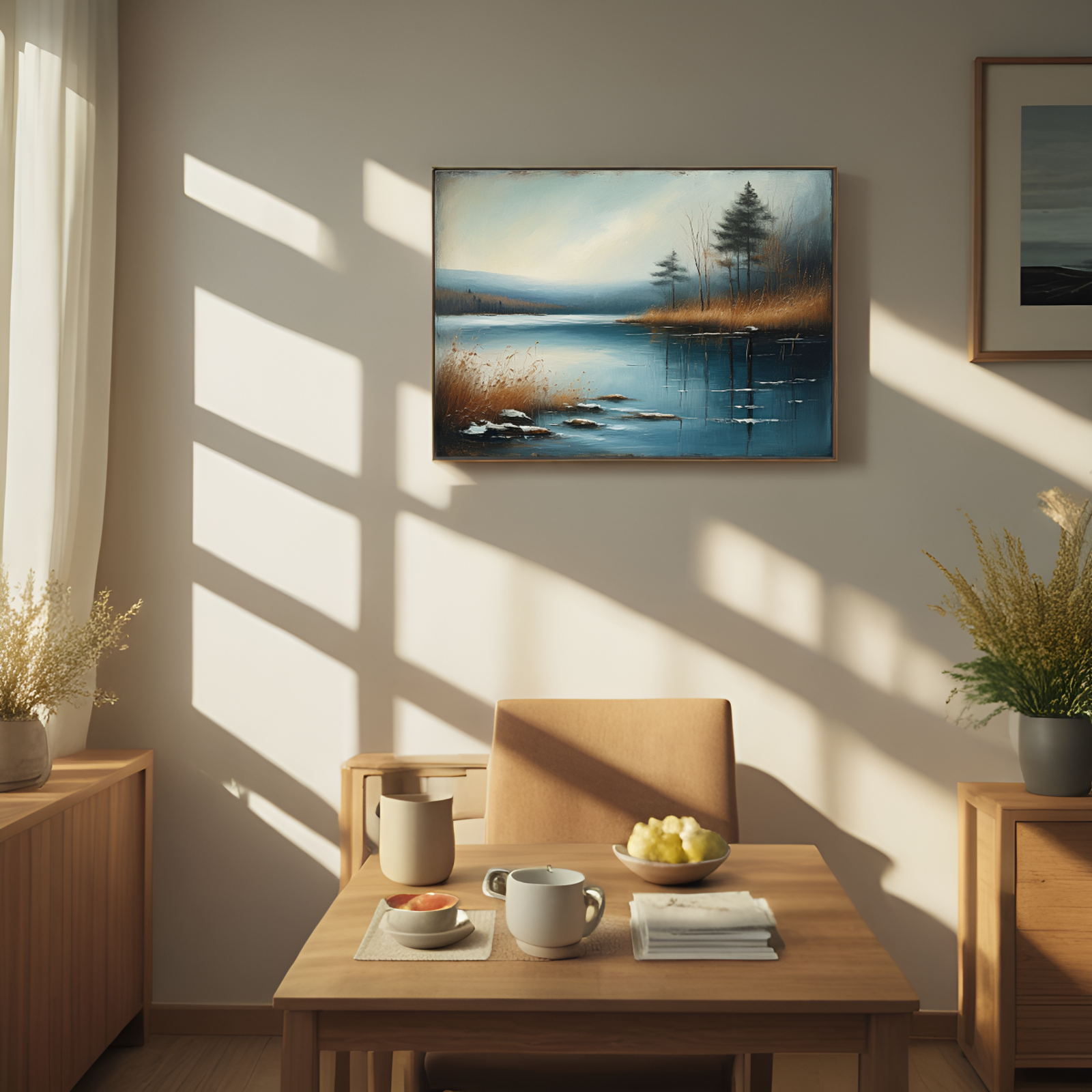 Serene Winter Lakescape