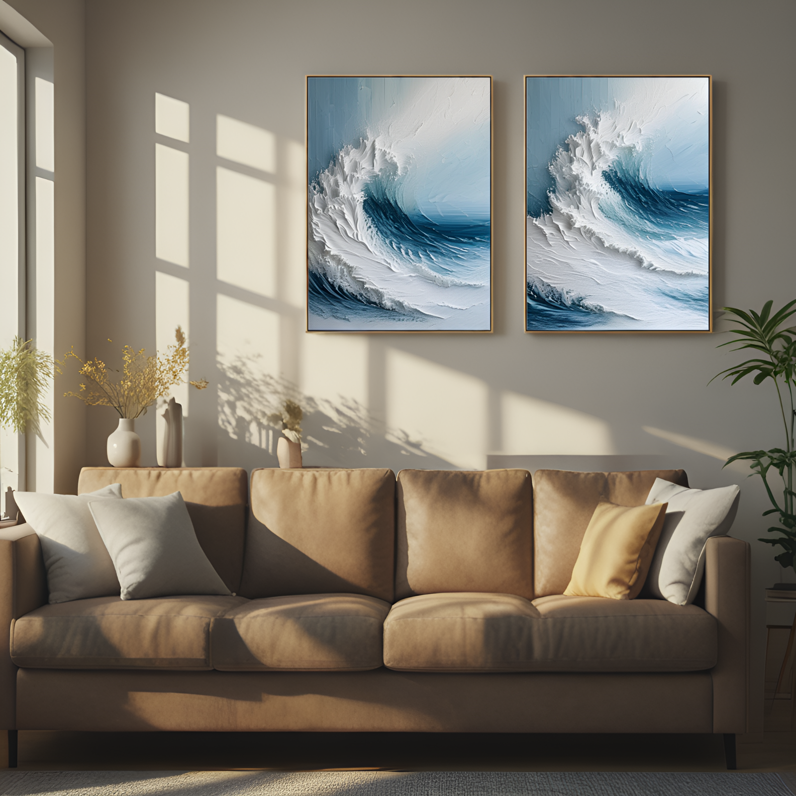 Ocean's Fury and Grace: A Dual Portrait of the Waves