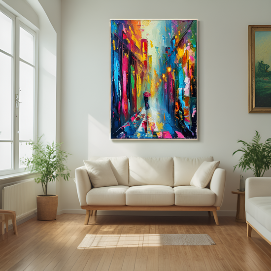 Rainy Reverie in the Colorful City