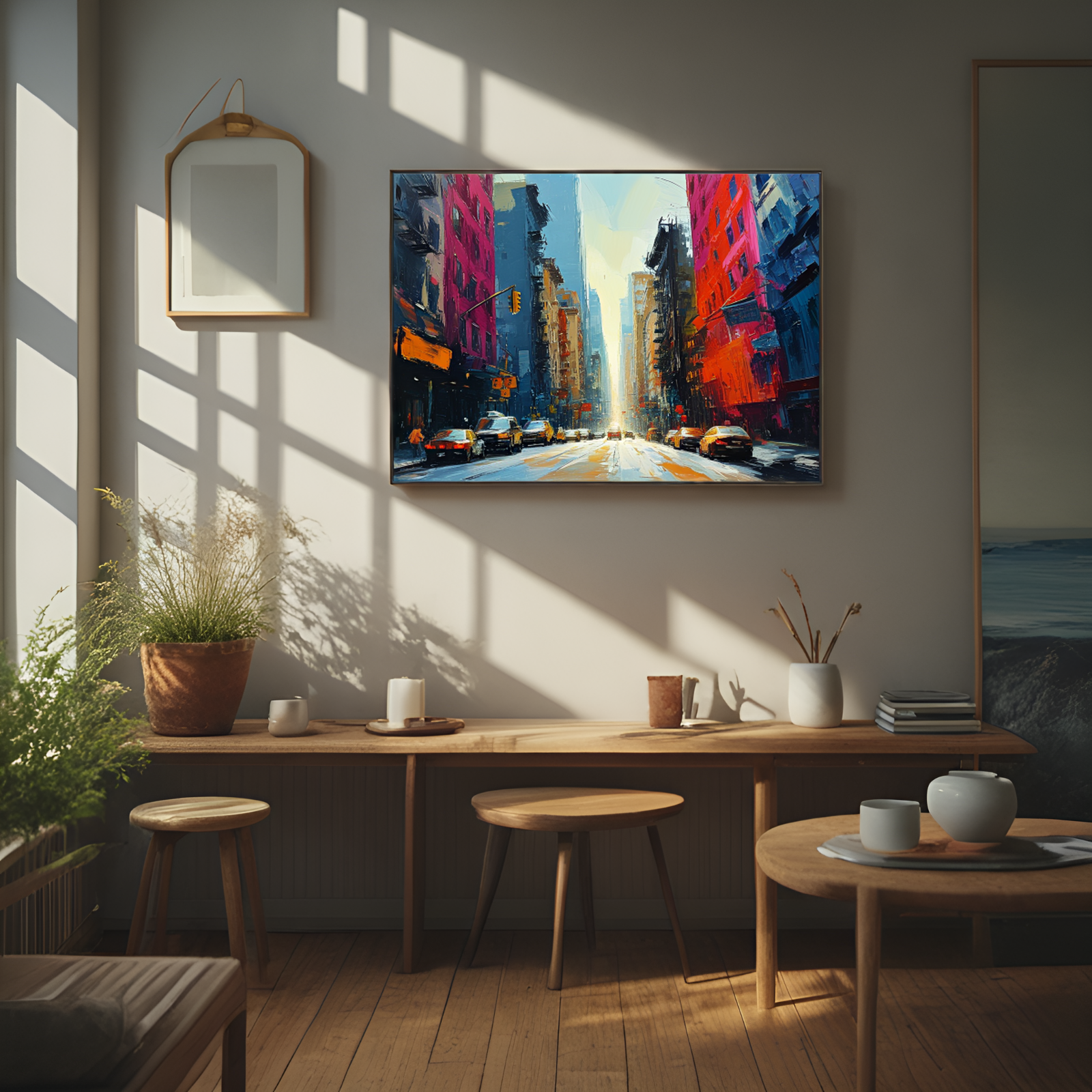 Sunlit City Street