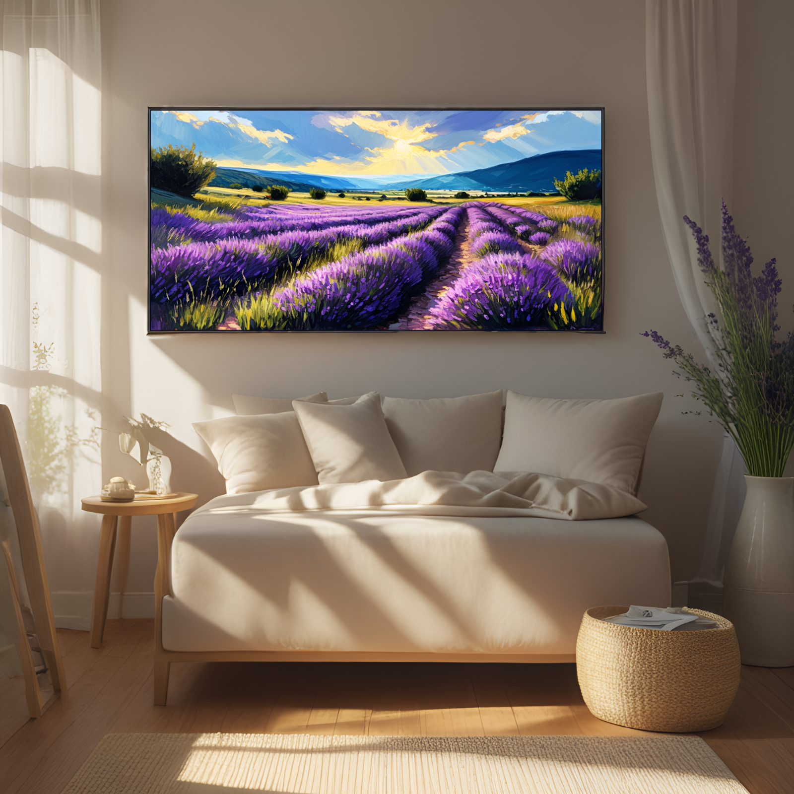 Sunlit Lavender Fields