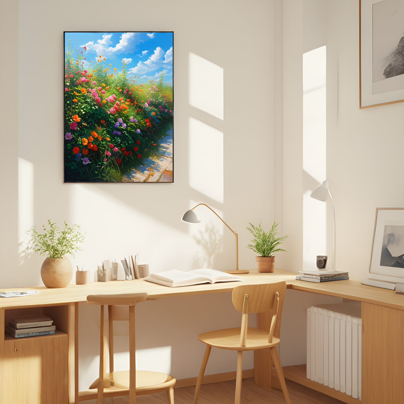 Pathway Through a Blossoming Paradise