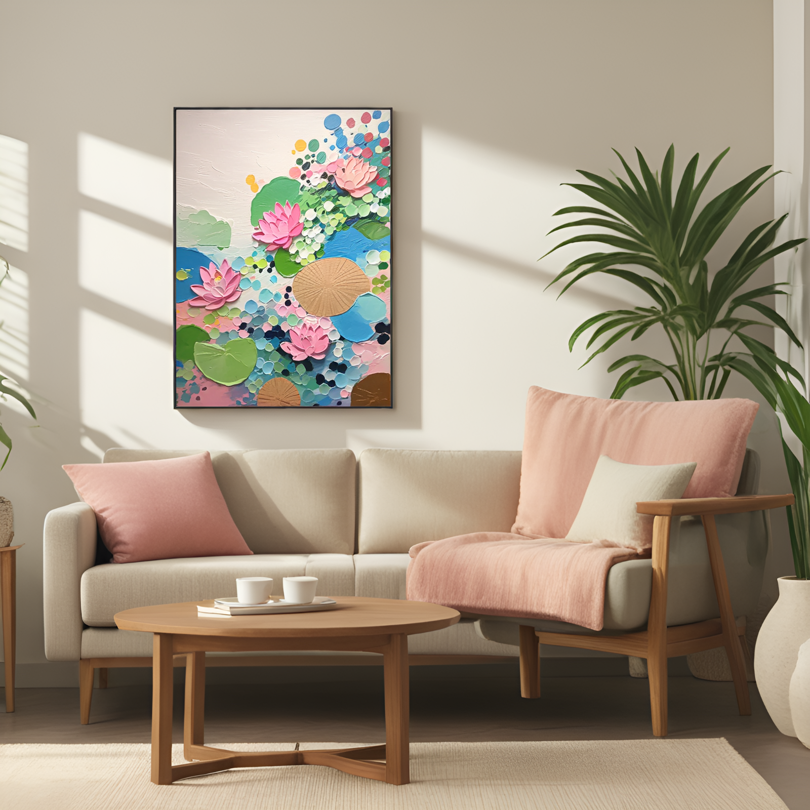Whimsical Lotus Haven: A Colorful Aquatic Fantasy