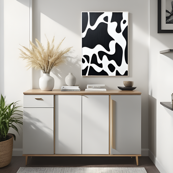 Abstract Meanderings: The Enigmatic Play of Black and White