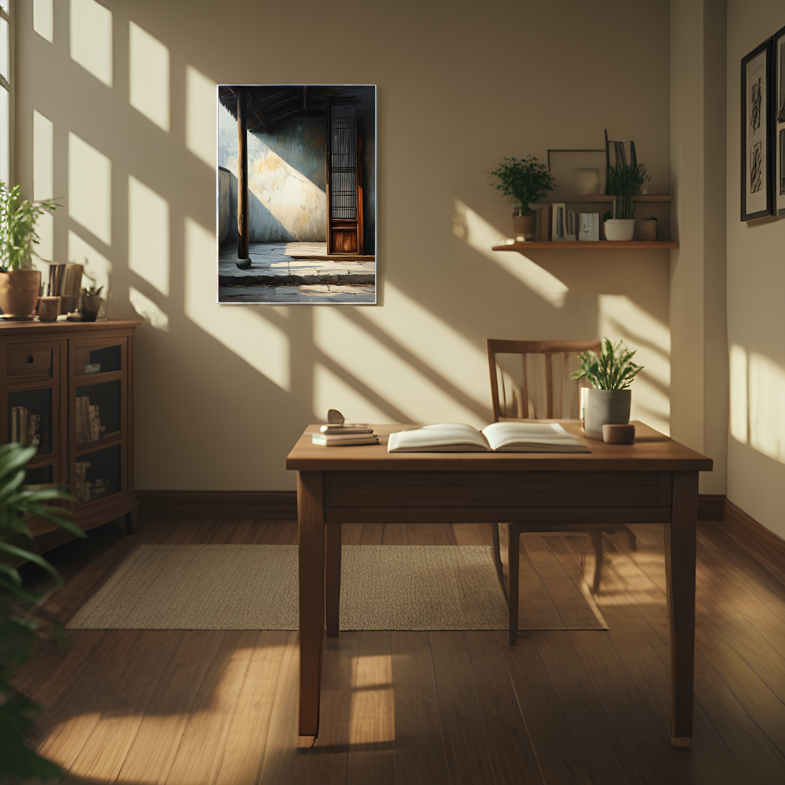 Echoes of Time in a Sun - Drenched Passageway