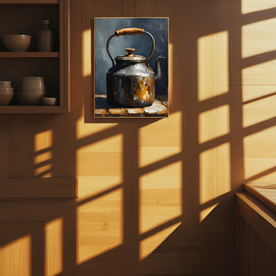 The Weathered Kettle: A Relic of Warmth