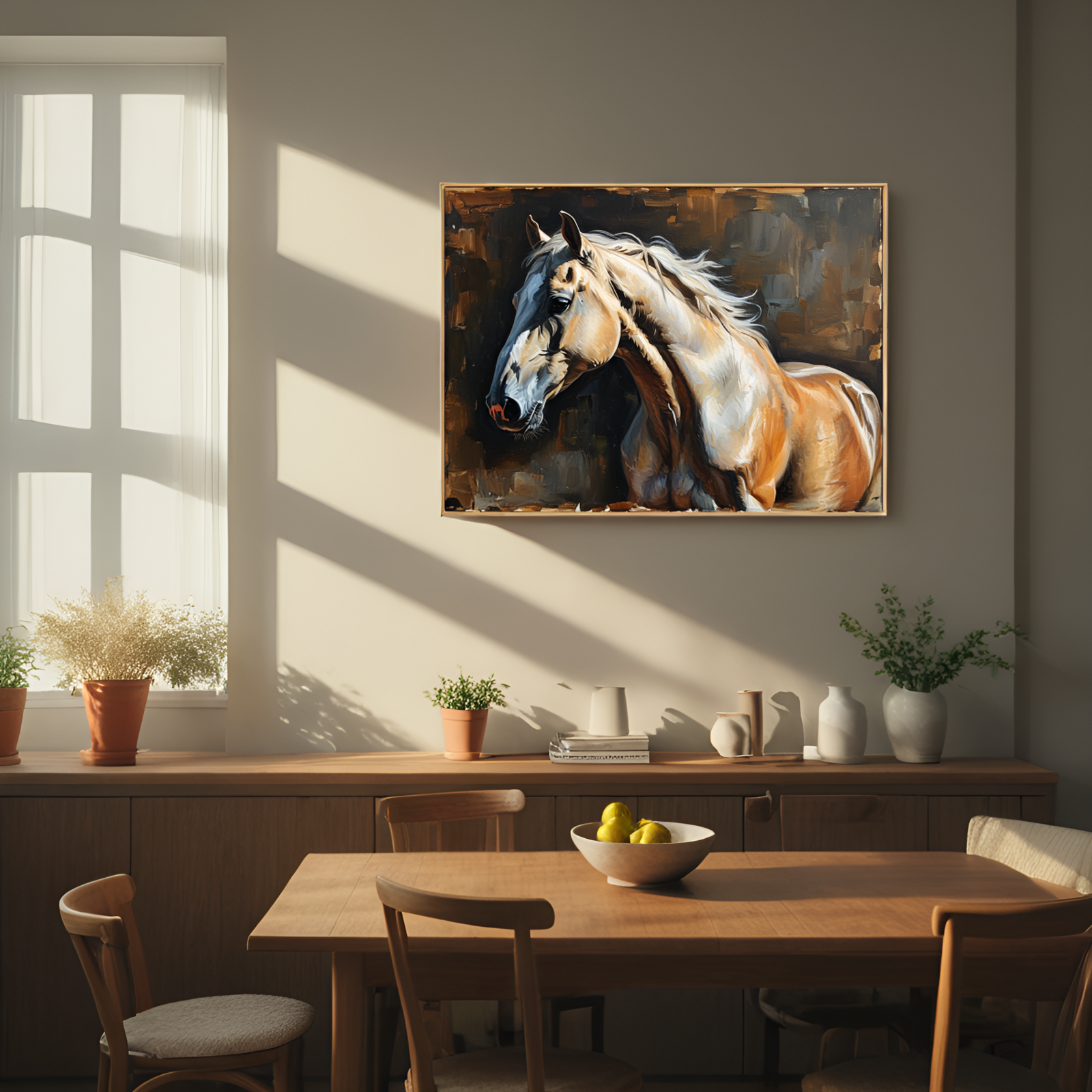Grâce et majesté du cheval d'or 