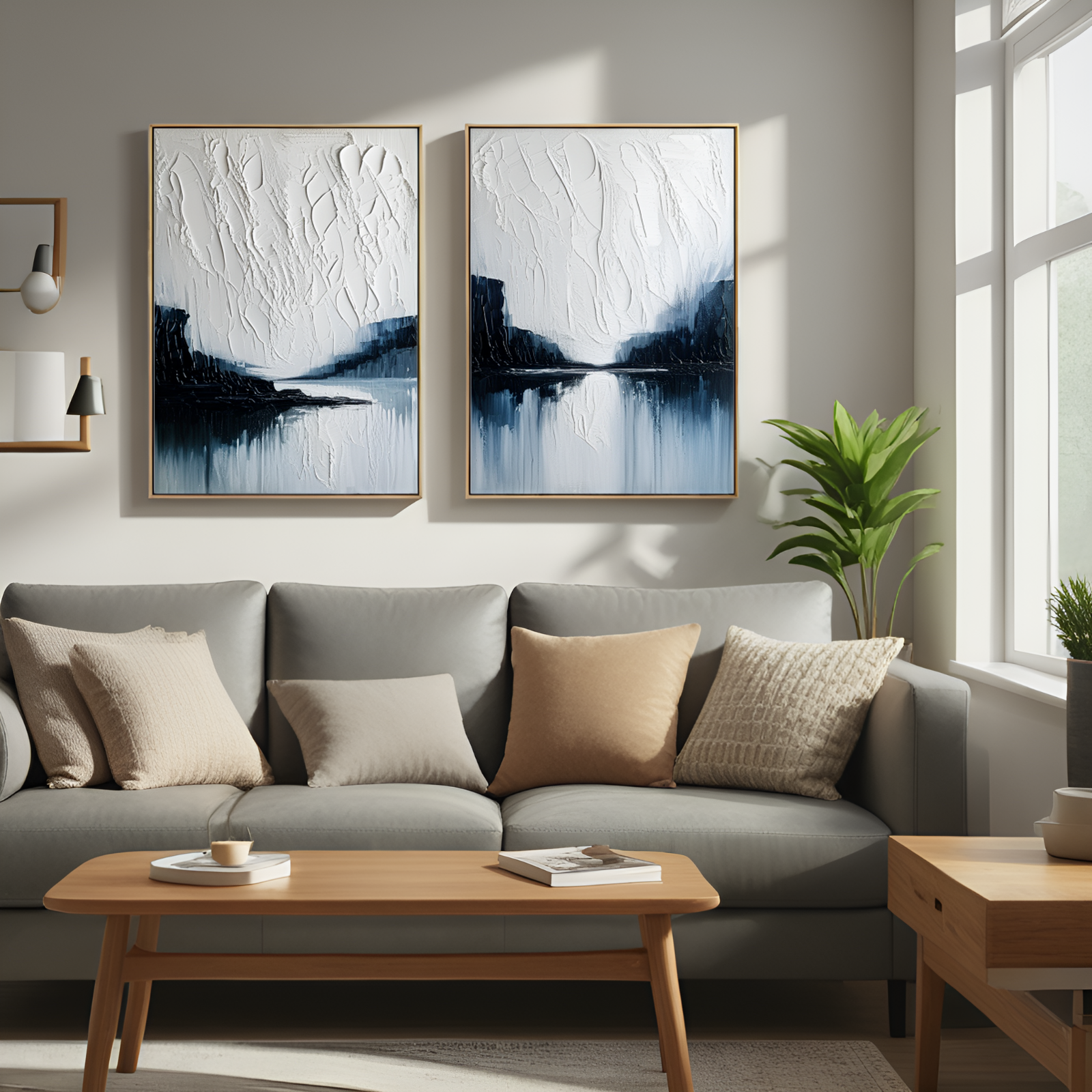 Reflet gelé : la sérénité des eaux monochromes 