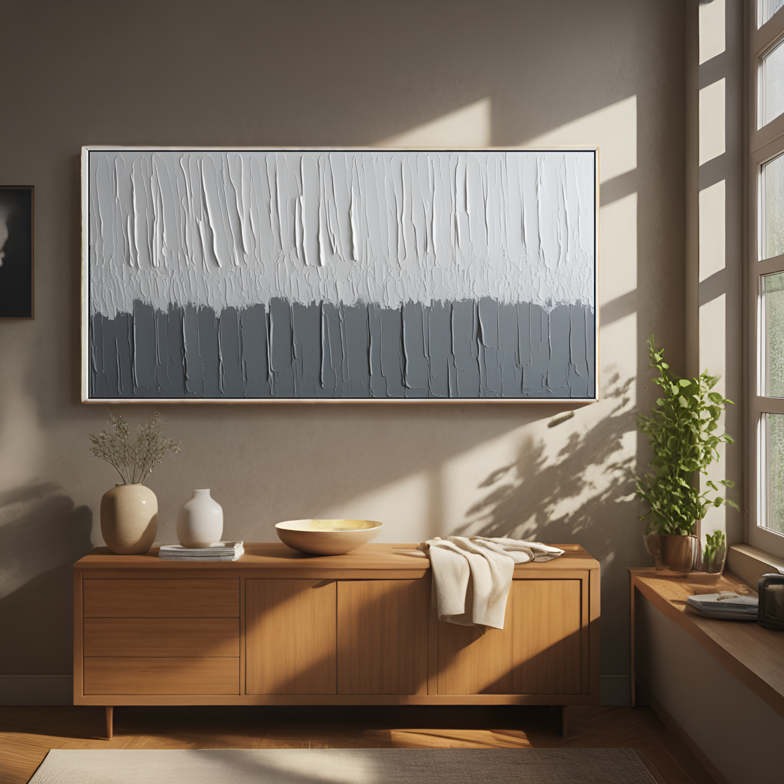 Abstract Gray Tonal Painting