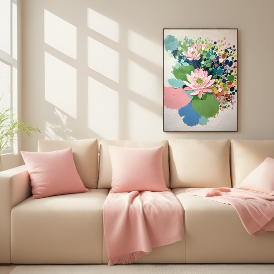 Enchanted Lotus Symphony: A Vivid Floral Dreamscape