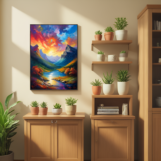 Splendid Sunset over Mountain Vistas