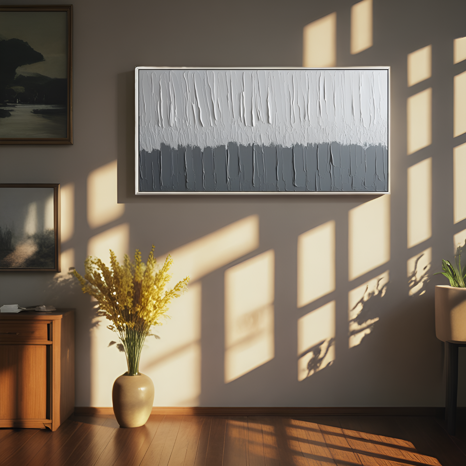 Abstract Gray Tonal Painting