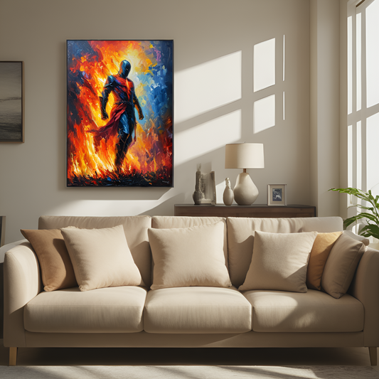The Blazing Avenger: A Hero's Stride