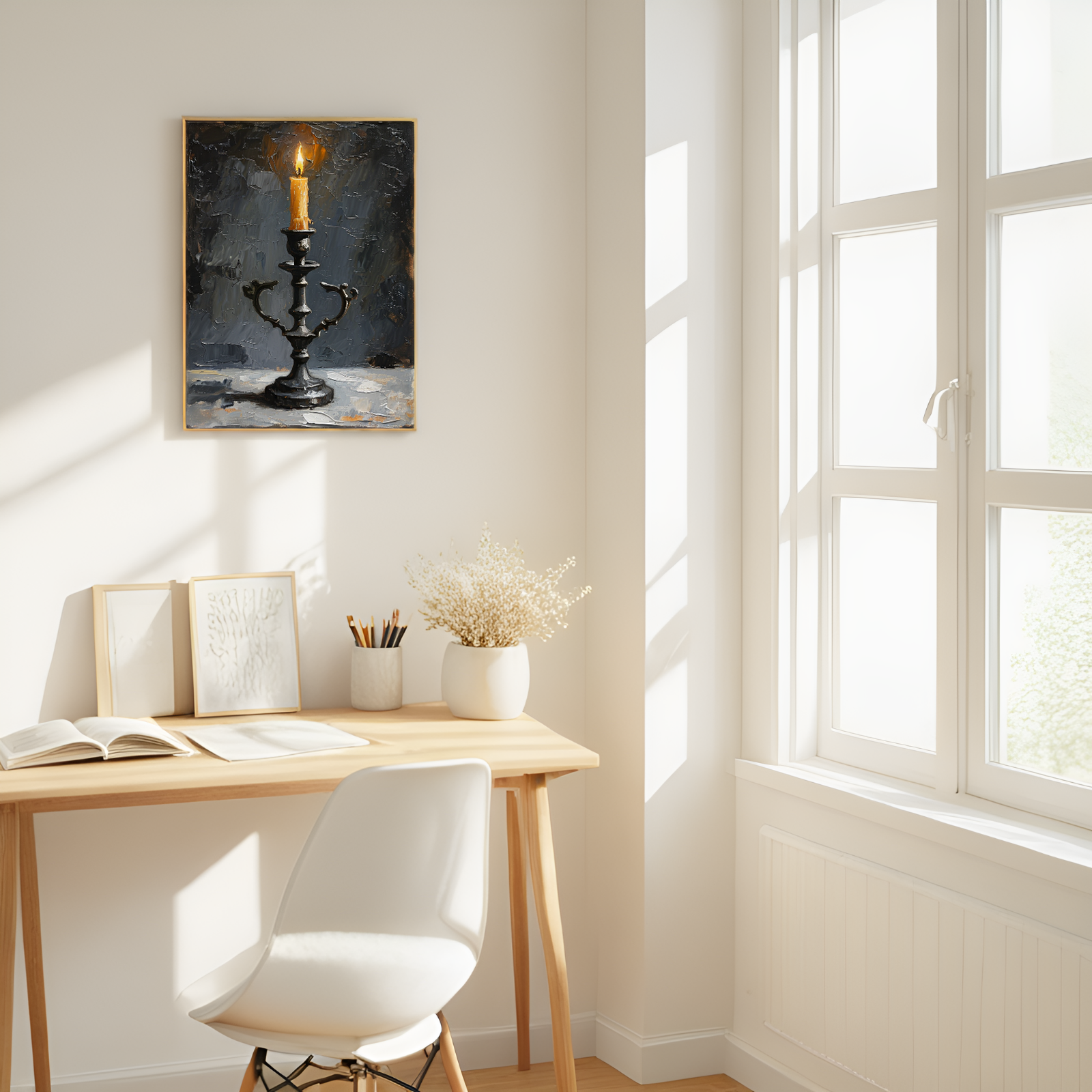 Flickering Hope: The Candle's Glow