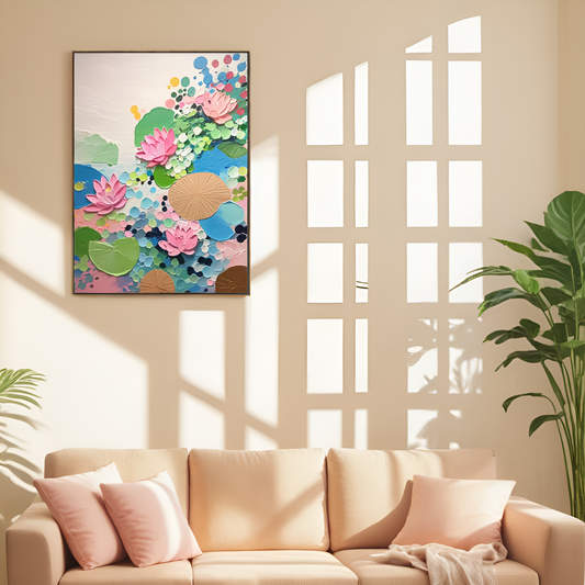 Whimsical Lotus Haven: A Colorful Aquatic Fantasy