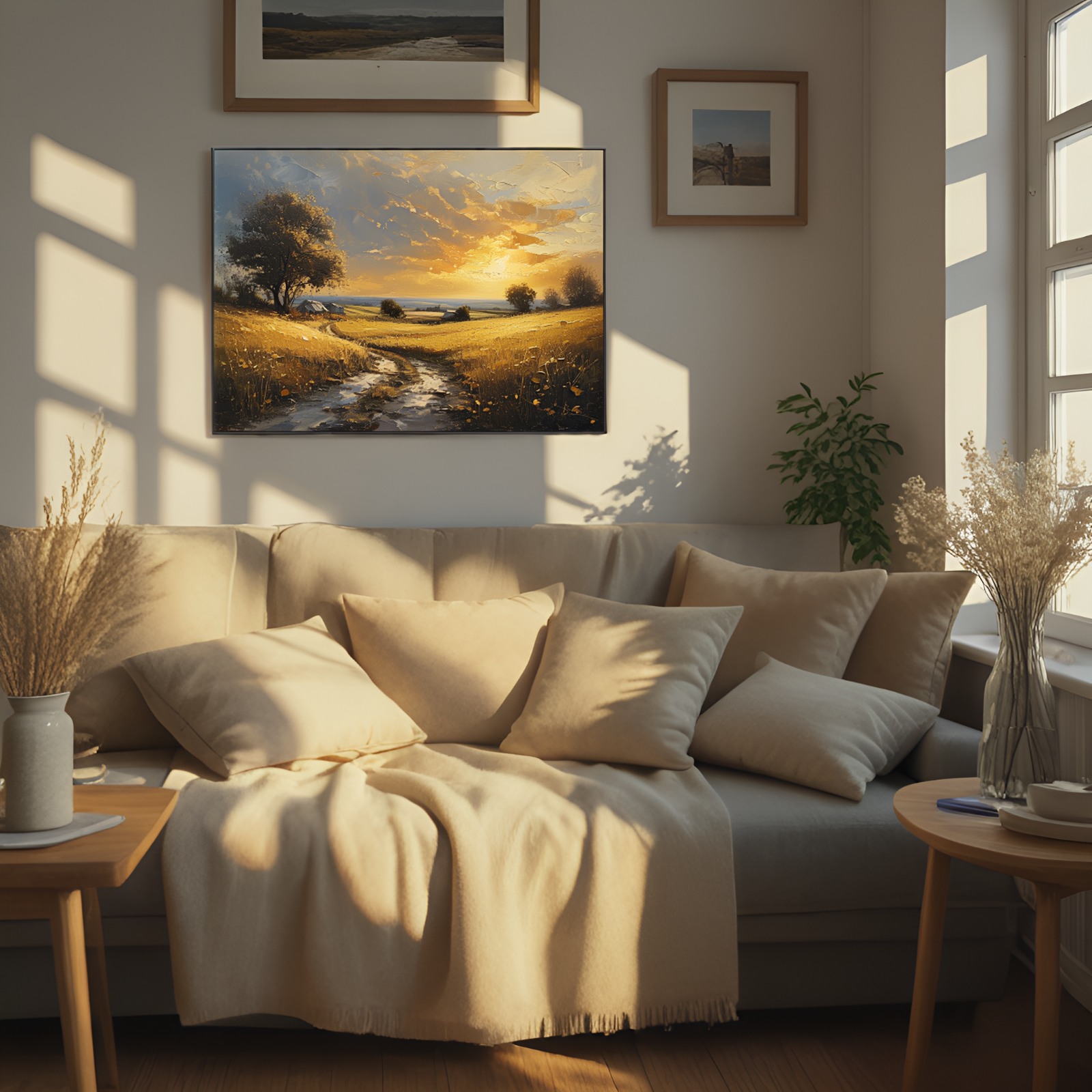 Sunset Over the Golden Fields
