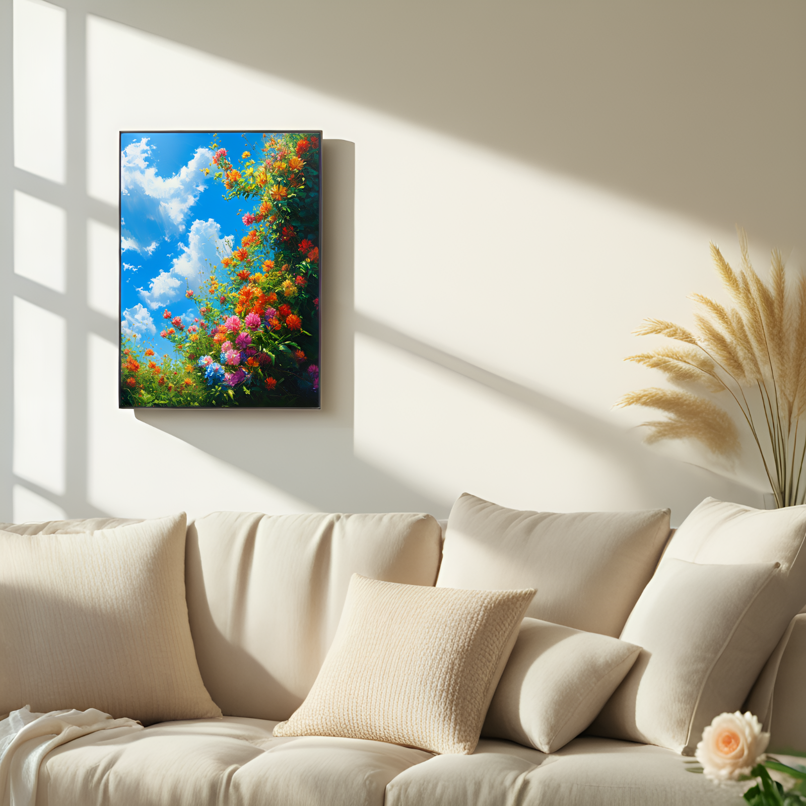 Floral Reverie Under a Azure Canopy