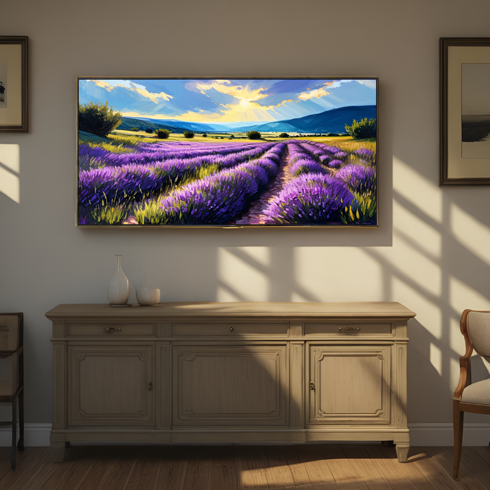 Sunlit Lavender Fields