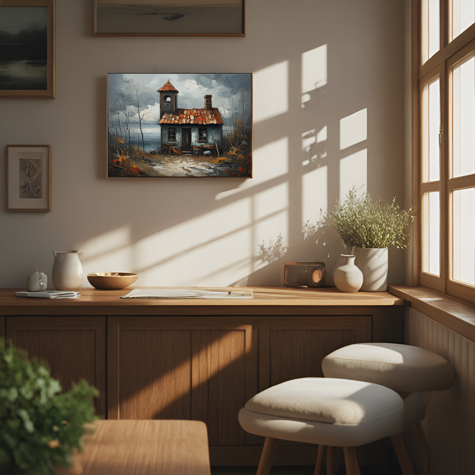 The Lonely Cottage by the Shore