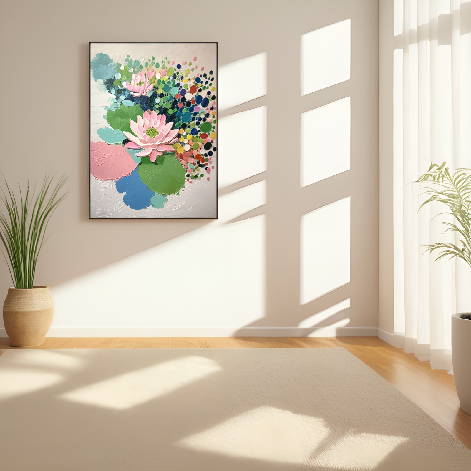 Enchanted Lotus Symphony: A Vivid Floral Dreamscape