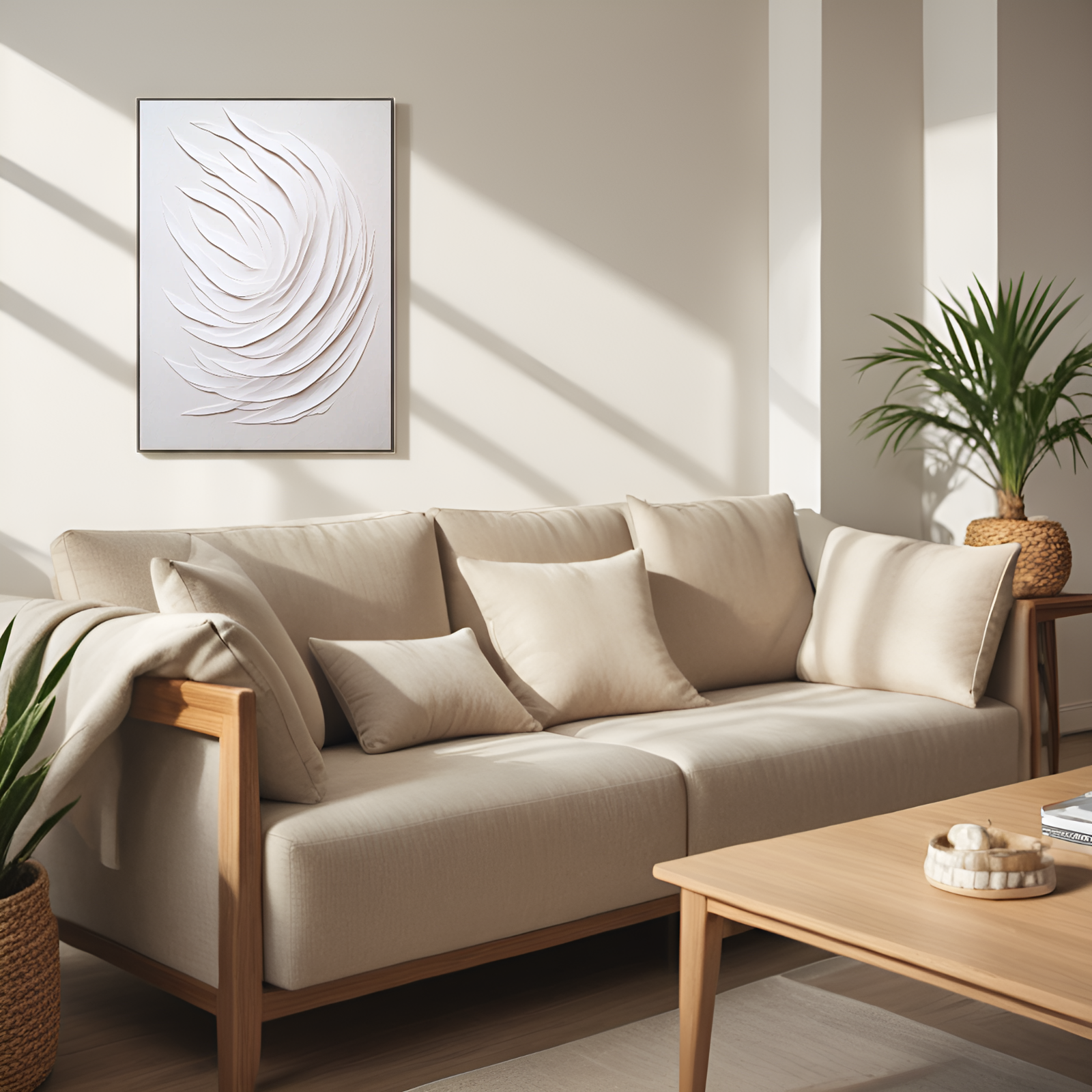 Ethereal Whirl: The Abstract Feather - like Form