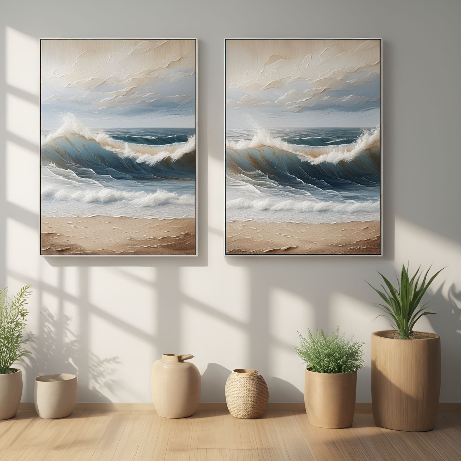 Coastal Reverie: Waves Kissing the Shore