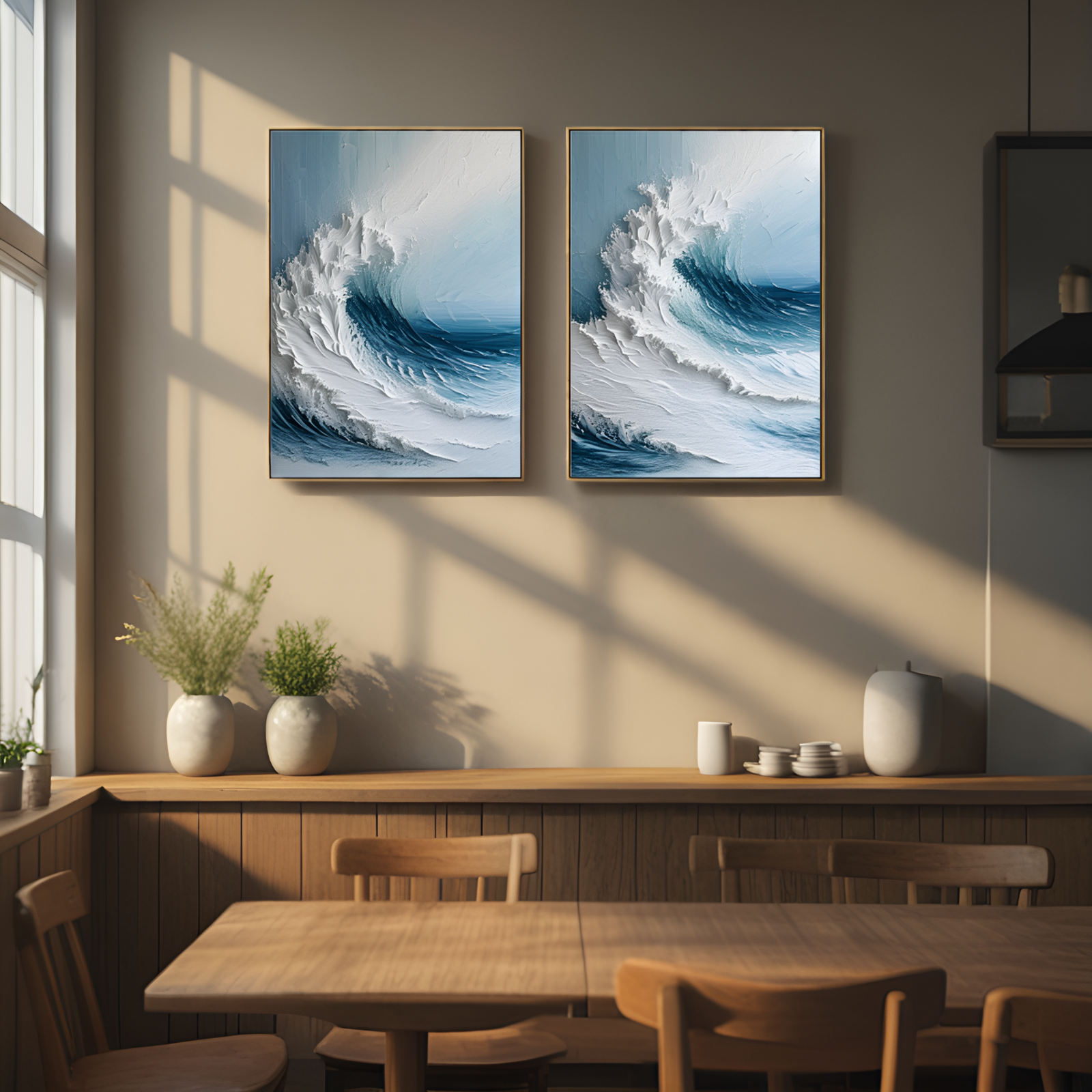 Ocean's Fury and Grace: A Dual Portrait of the Waves
