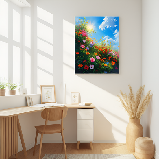 Sun - Kissed Flower Field: A Symphony of Colors