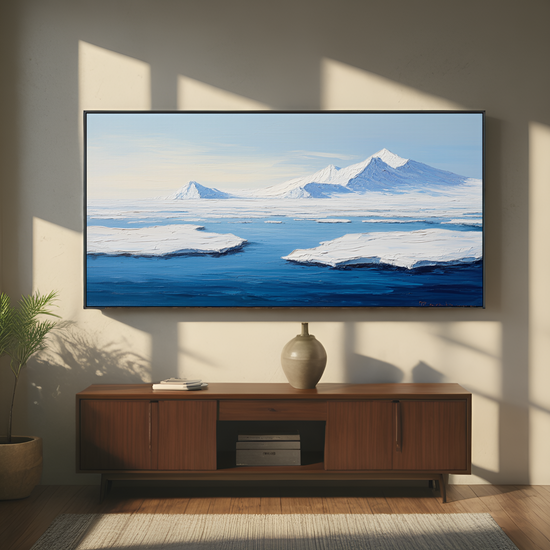 Paysage arctique gelé 