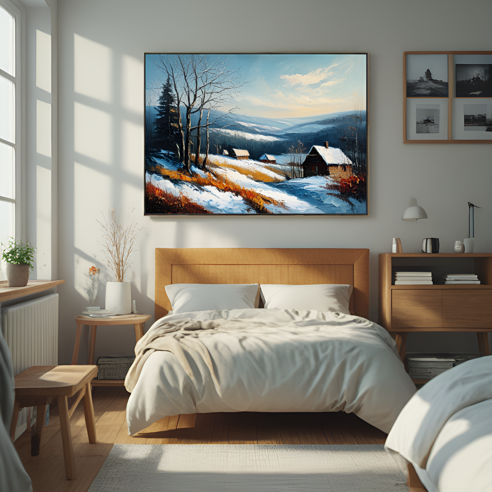 Winter Serenity in Rural Landscape